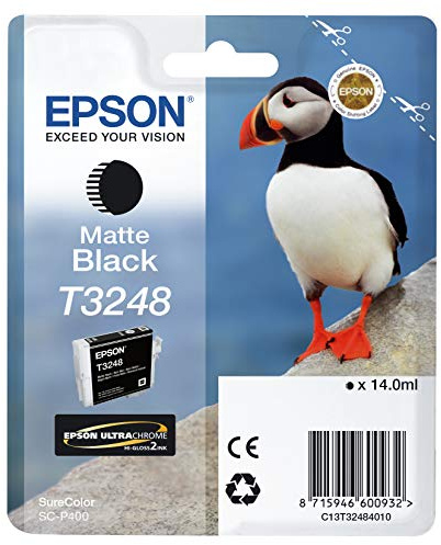Epson C13T32484010 Ink Cartridge for Printer, Matte Black, Genuine
