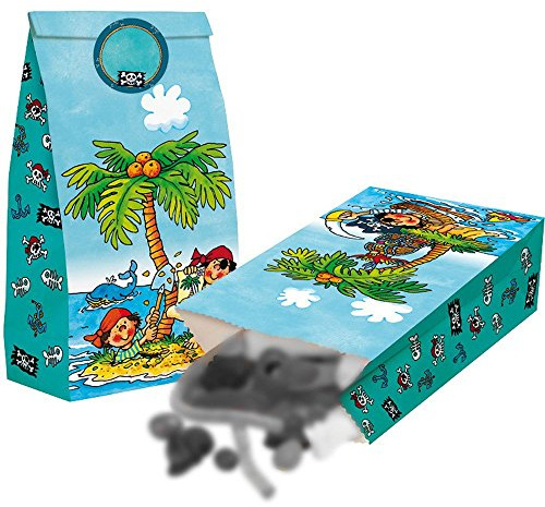 8 Partytüten aus Papier * PIT PLANKE * plus 8 Klebe-Sticker für Party und Geburtstag von Lutz Mauder // Kindergeburtstag Kinder Feier Fete Set Geschenktüten Mitgebsel Tüten