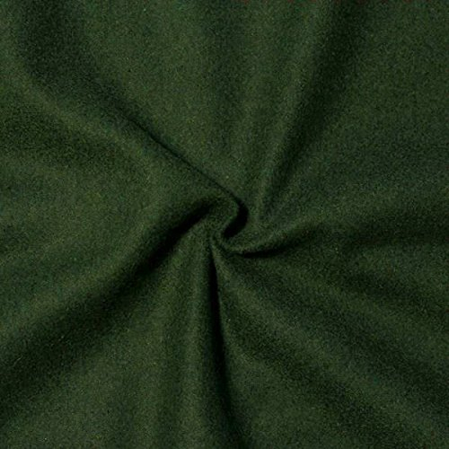 STOFFKONTOR Wollstoff Stoff Winter Basic - Meterware, Jäger-Grün - zum Nähen von Mänteln, Jacken, Ponchos, Decken, Homeaccessoires uvm.