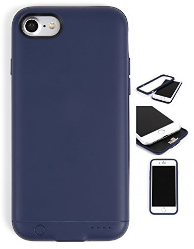 Ozzie 2400 mAh Ultra Slim Extended Backup Power Bank Battery Charger Case Cover for Apple iPhone 7/6/6S - Black