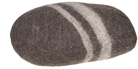 FELTINESS Stein Filz Kissen, Großer Stein 100% Wolle Puff
