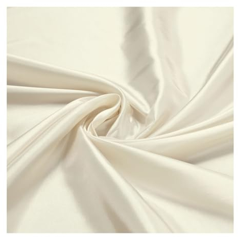 Stoff am Stück Stoff Polyester Kleidertaft creme Taft dezenter Glanz