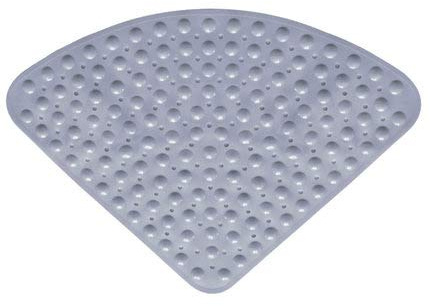 Bathsafe 70x70CM CUSTOMIZED OVERSIZED Sector Corner Shower Mats Anti-slip Quadrant Bath Mat Anti-Bacterial Suction Mat for Shower or Tub,Non-slip Bathtub Mat,GREY