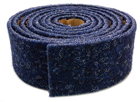 Nadelfilz TURBO Bodenbelag Sockelleiste Blau Meterware – Rutschhemmende, stuhlrollenfest | robust & trittsicher | Nadelfilz Boden für Büro, Treppe, Empfang & stark frequentierte Räume