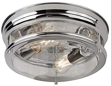 Searchlight 5182CC Chrome & Clear Glass Edinburgh Flush Ceiling Light