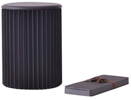 HKDJ-Faltbarer Papier Hocker, Kreativ Geeignet für Wohnzimmer, Schlafzimmer, Esszimmer,Schwarz