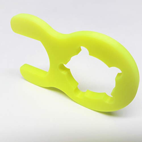 Gasschlüssel für Terrassenheizer, Gasheizer, Gaskanone, Heizstrahler, Gasgrill, Gaskocher, Wohnmobil, Caravan, Camping, Druckminderer, Druckregler (Kompaktschlüssel 5-Flügel, Neon Gelb, 1)