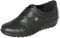 Cushion Walk Wide Fitting EEE Fit Shoes Women's Ladies Lightweight Black Faux Leather Slip-on Flat Shoes, Flats, Casual Work Office Comfort (8 UK, Black)