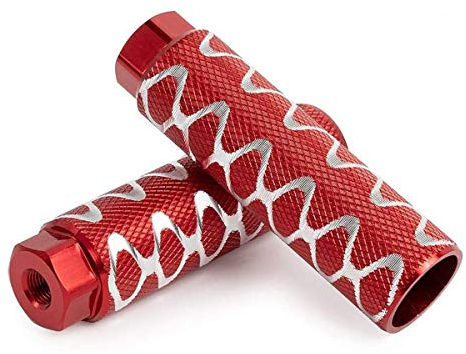 ZONSUSE 1 Paire Bike Pegs Antidérapantes en Alliage d'aluminium, BMX Pegs, Repose-Pieds Cylindriques pour Vélos BMX,Pédale de Vélo, en Alliage d'aluminium Robuste - pour Cascades à vélo (Rose)