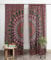 Popular Handicrafts Indischer Hippie-Vorhang, Bohemian-Stil, Pfauen-Mandala, Blau