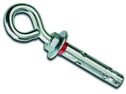 DOJA Industrial | Tacos Anclaje Metalico de Expansion con Cancamo | M6-8 | PACK 5 | Hormigon, chapas | Espiches de pared, Tornillo expansivo, Espirros, inviolables