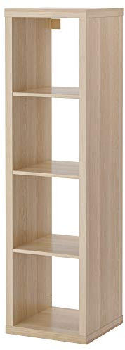 Ikea KALLAX Regal weiß gebeizt Eiche Optik (42x39x147cm) 4 Einlegeböden