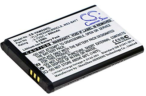 TECHTEK akku Kompatibel mit [Yealink] W53, W53h, W53P, W73, W73H, W73P Ersetzt W53-BATT, für YLLP463346C800CLS, für YLLP523446C1010CTM