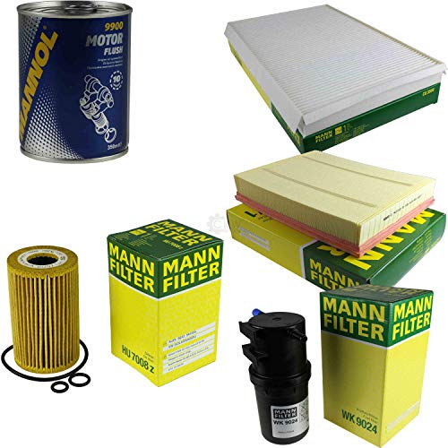 QR-Parts Set 85498102 9900 CU 3569 WK 9024 C 4312/1 HU 7008 z Original MANN-Filter Inspektionspaket SCT Motor Flush Motorspülung 11591375