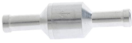 Oshhni Aluminiumlegierung Rückschlagventil Benzin Silber, 6mm