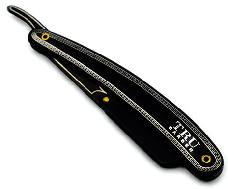 TRU BARBER Professionelle Rasiermesser aus Edelstahl für Friseursalon, professionelle Friseur, Tru Barber (Schwarz)
