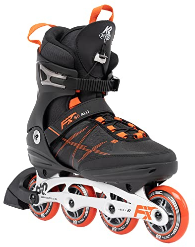 K2 Skates Herren Inline Skates F.I.T. 80 ALU, Black - red, 30G0415.1.1.125