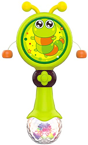 Luna Baby Affentrommel Raupe Rassel m. Funktion Licht u. Sound in ENGL. Sprache