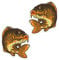 2 x 10 cm Karpfenfische Vinyl Aufkleber – Süßwasser Angeln Aufkleber #70617