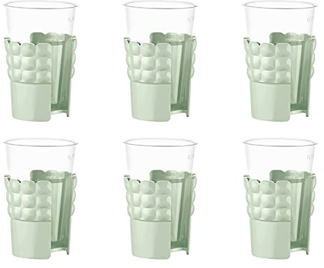 Guzzini Tiffany Portabicchieri, Verde Malva, Set di 6