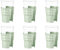 Guzzini Tiffany Portabicchieri, Verde Malva, Set di 6