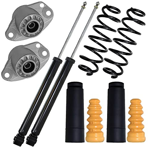 ATEC Germany 2x Gasdruck Stoßdämpfer Hinten Federbein inkl. Domlager und | Kompatibel mit: SEAT LEON, TOLEDO II, VW GOLF IV