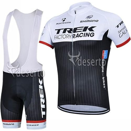SGCIKER 2022 World Tour Team Radtrikot für Herren, Kurzarm MTB Radbekleidung Trägerhose mit GEL Paddad (S)