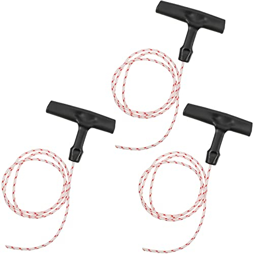 3 Pcs Garage Door Emergency Release Pull Cord with Handle 1 Meter Starter Rope and Grip Attic Ladder Pull Cord for Garage Opening