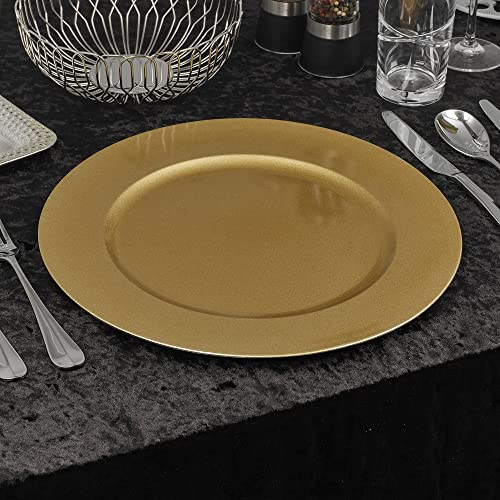 URBNLIVING Lot de 6 assiettes de remplissage de Noël réutilisables de 33 cm (doré métallisé)