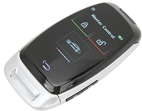Auto-Fernstartschlüssel Smart LCD Key Change Car Label Display Einfache Bedienung Anti Lost Key Car Keyless Entry (Silber)