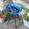 Garden Mile Vogeltränke aus Glas für Garten, Terrasse, Balkon, Outdoor, Vogelfutterspender und Vogeltränke, Outdoor-Dekoration, einfach zu montieren, Tafelaufsatz, Dekoration, dekorative Bäder für