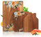 Lot de 3 planches à découper en bois parfaites pour la cuisine, les planches à pain et les planches de service - 38 x 22,5 cm / 31 x 19,91 cm / 22,86 x 14,99 cm