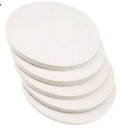 5Pcs 125mm(5Inch)*6mm(L*D) Wolle Filz Polierkissen zum Polieren von Glas Kunststoff Metall Marmor, Schrubber Scheuerschwämme zum Polieren von Badewanne Orbital Polierer Buffer