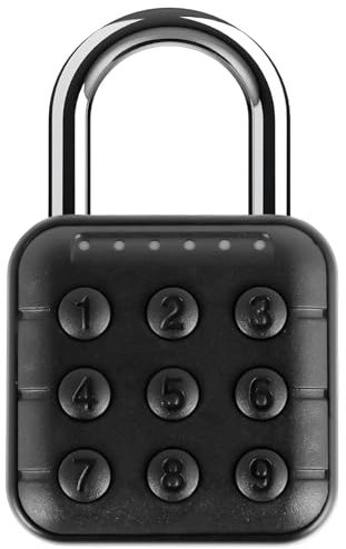 Cerradura de combinación, cerradura de contraseña de 6 dígitos, código de aleación de aluminio, candado digital, candado de seguridad con botón, candado de combinación para armarios de gimnasio y