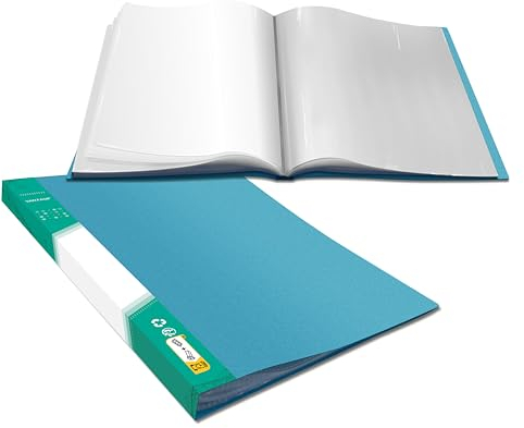 Kunstmappe, 40 klare Taschen Acqua Papier Schutzfolien, 80 Seiten Klare Präsentationsmappe für Kunstwerke, Briefe, Berichtsblätter, Dokumente (geeignet für 21.6cm x 29.7cm)