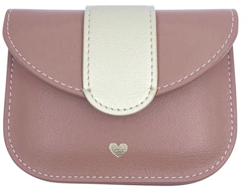 Manahia Porte Monnaie Femme - Coeur Rose - Cadeau Femme aniversaire - Cadeau pour Une Amie - Cadeau Copine - Saint Valentin, Anniversaire Copine - - Cadeau mariée - Portefeuille Femme