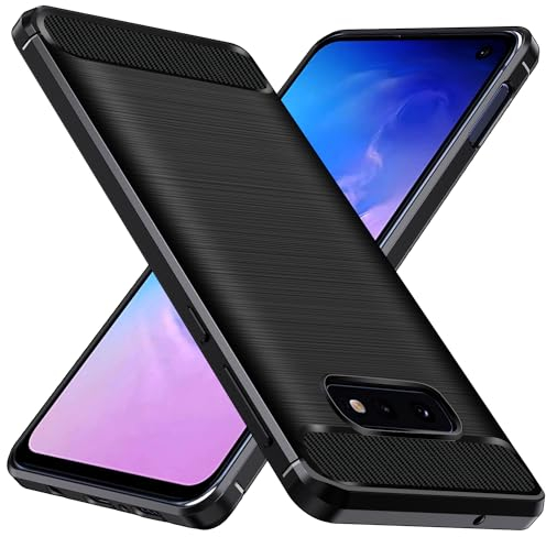 ivoler Silikon Hülle für Samsung Galaxy S10e / S10 e, [Militärischer Schutz] Stoßfest Handyhülle, Dünne Weiche Flexible TPU Kratzfest Schutzhülle Anti-Fingerabdruck Case Cover, Schwarz