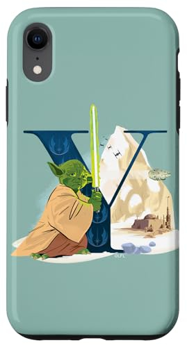 Hülle für iPhone XR Star Wars Disney Alphabet Monogramm Buchstabe Y für Yoda