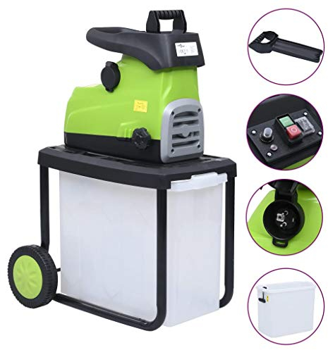 ARKEM Biotrituratore Elettrico Tritafoglie Potenza 2800W Trituratore Foglie Rami e Compostaggio,silenziosa e Robusta,Trituratore di Giardino con Contenitore di Raccolta 2800 W