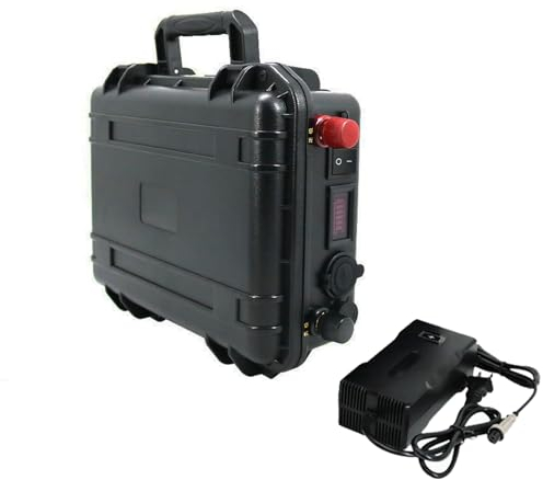 WILLQ 12V 60AH 80AH Lithiumbatterie, wiederaufladbare Marine-Triebwerksbatterie für Golfwagen/Marine/Trolling-Motorbatterie mit 5A-Ladegerät und USB-Anschluss,12v60ah