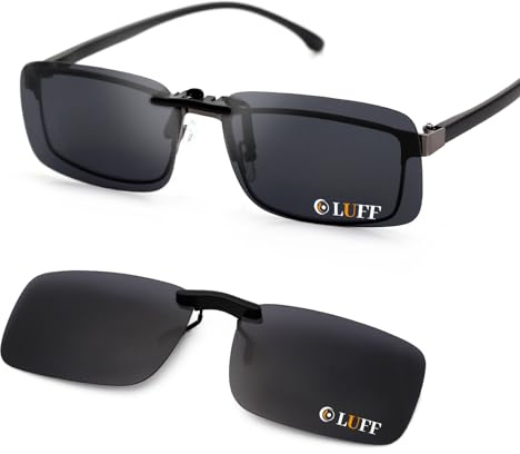 LUFF Polarisierte Unisex-Clip auf Sonnenbrille für verschreibungspflichtige Brillen-gute Clip-Stil Sonnenbrille für Myopie Brille im Freien/Fahren/Angeln