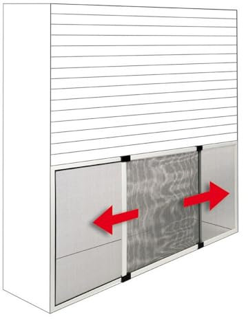 1PEZZO ZANZARIERA ESTENSIBILE PER FINESTRE BIANCO RAL 9010 cm. 70x50