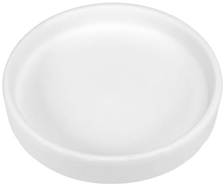 PATIKIL 4.5 Inch Round Ceramic Plant Saucer, Plant Saucer Tray Flower Planter Drip Tray for Indoors Outdoors Patio Balcony, White