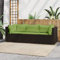 3-TLG. Garten-Lounge-Set mit Kissen Braun Poly Rattan,Stilvolles Garten LoungeSet aus wetterfestem PERattan für Garten und Terrasse Terrassen Sitzmöbel