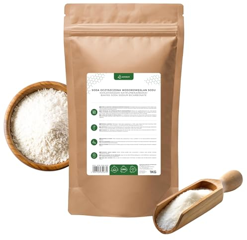 Baking Soda 1kg, Natron hochrein zum Putzen und Backen Beutel | Zugabe zu Spülmittel und Putzmittel, Ökologischer Vielzweck-Reiniger für den Haushalt