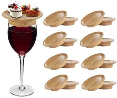 Wine Glass Charcuterie Topper Wine Glass Charcuterie Board Topper Charcuterie Wine Glass Topper Wine Glass Topper 8PCS Glas Topf (8PCS Khaki, One Size)
