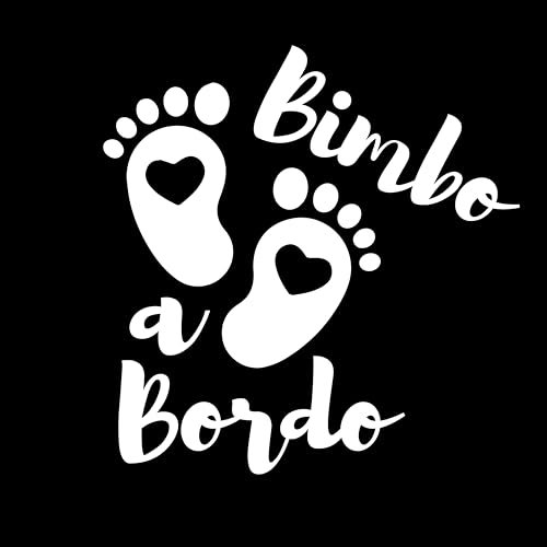 Bimbo a Bordo per Auto, Bimbo a Bordo 16 x 15.5 cm, Baby on Board Adesivo Auto, Adesivo per Auto Resistente agli UV e Impermeabile, Bambini Sticker