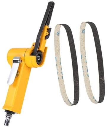 JISADER Air-Powered Belt Sander for Metal Finishing, 10mmx330mm