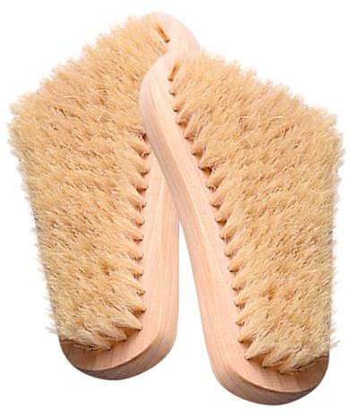 COLLBATH 2 Stück Schuhputzbürsten mit Weichen Borsten Schuhpflegebürsten für Stiefel und Schuhe Kratzfreie Reinigung und Politur Handliche Größe für Leder und Glattlederpflege