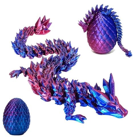 3D-Gedruckter Drache, 3D Gedrucktes Drachenei, Überraschung Easter Dracheneier, Geheimnisvolle Drachen Spielzeug, 3D-Gedruckter Drache im Ei im Inneren Heimbüro, Erwachsene Kinder Geschenke Spielzeug